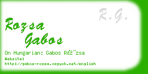 rozsa gabos business card